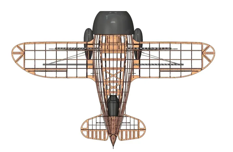 GEE-BEE R Lasercut Baukasten 2174 mm